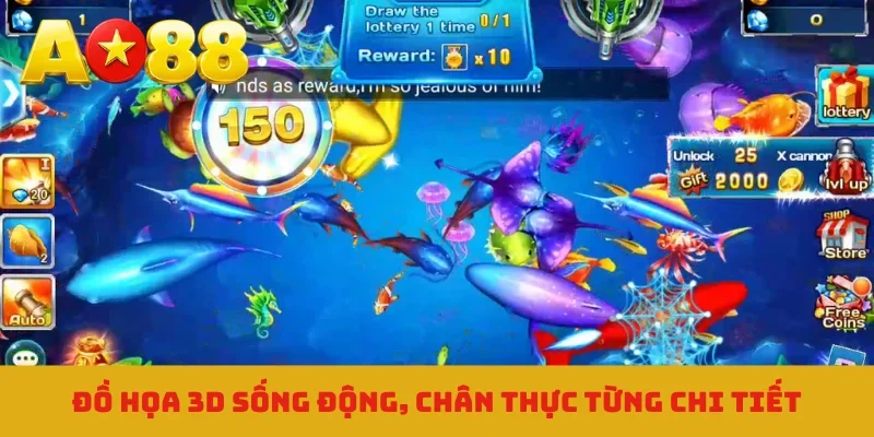 Đồ họa 3D sống động, chân thực từng chi tiết